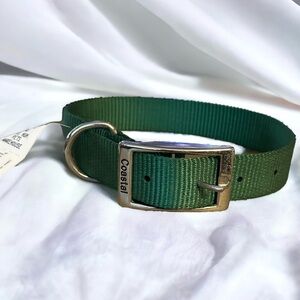 Coastal dark green nylon dog collar